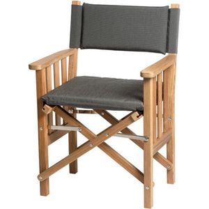 Regisseursstoel II Teak Premium met Forza Zwarte kussenset (Geolied)