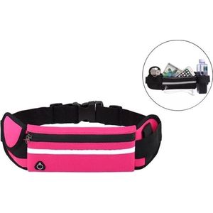 Heuptasje sport – running belt – hardloop heuptas - verstelbare buideltas - roze