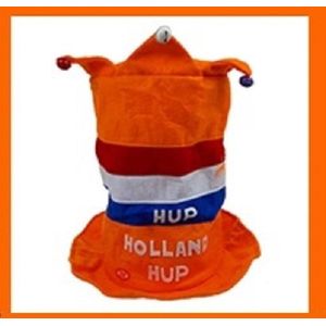 Hup Holland oranje hoed met muziek
