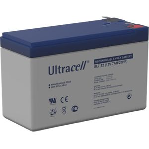 Ultracell UL7-12 12V 7Ah 7000mAh Oplaadbaar Loodaccu