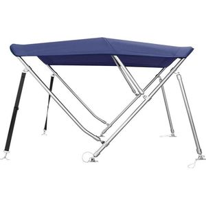 Basic 3 Boog RVS Biminitop Zonnetent H117cm BLAUW Breedte 215-228cm