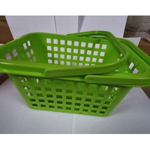 Wasknijpermandje kunststof met hendel kleur groen