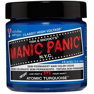 Manic Panic Atomic Turquoise Classic Creme, Vegan, Cruelty Free, Semi Permanent Hair Dye 118ml