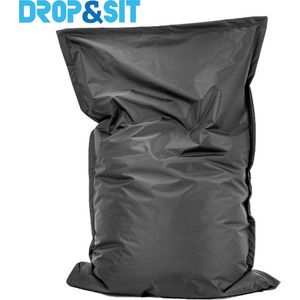 Drop & Sit Zitzak Nylon - Antraciet - 100x150 cm - Voor binnen en buiten