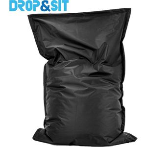 Drop & Sit Zitzak - Zwart - 100x150 cm - Voor binnen en buiten