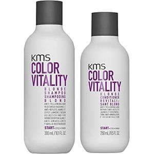 KMS Color Vitality Blonde Shampoo 300ml Conditioner 250ml - Anti Yellow