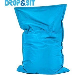 Drop & Sit Zitzak - Turquoise - 100x150 cm - Voor binnen en buiten