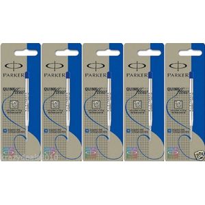Balpenvulling Parker QuinkFlow blauw Medium x 5.