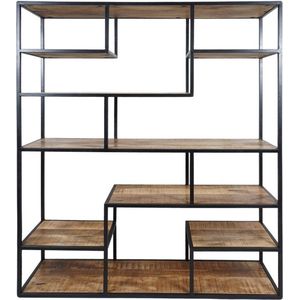 Home67 Vakkenkast Huub Hout 175 x 145 cm - Roomdivider