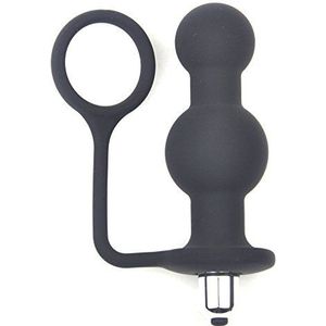 PleasureBox vibrerend stimulator anaalplug met penis ring anale kralen sex toy butt plug