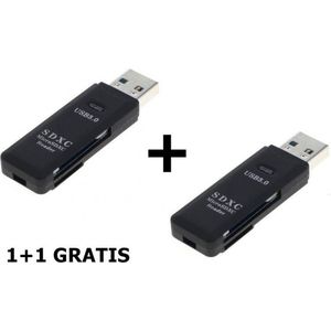 USB 3.0 Kaartlezer - SD en microSD - Zwart