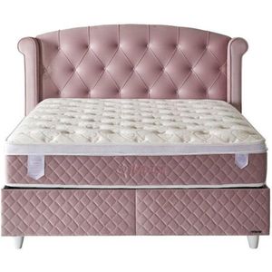 2persoons Boxspring met Opbergruimte – Luxe Roze boxspring met opbergruimte 180X200