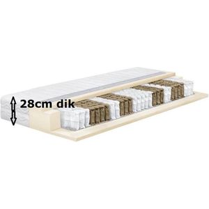 Pocketvering matras XXL 28cm dik – 2persoons 28cm dik Pocketvering Koudschuim HR45 matras 80x200