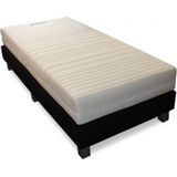 Boxspring - Zwart - PU-Leder - Inclusief Pocket Matras