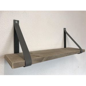 Leren plankdragers | licht grijs | 2 stuks | per set | Echt lederen plankendragers | Plankendrager | Plankdragers licht grijs | Plankdragers leer | Industriele plankdragers | Ophangsysteem | licht grijze plankdragers | plank dragers | planken dragers