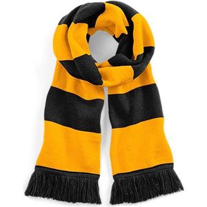 Beechfield Sjaal met brede streep geel/zwart Unisex- sjaal lengte 182 cm