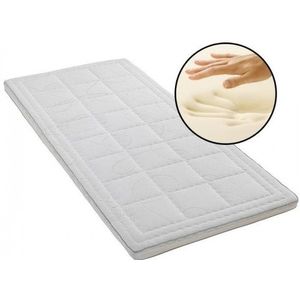 Novilla Matrastopper, 150 x 190 cm, 7,5 cm hoog, geltopper, traagschuim, matrastopper voor boxspringbed, caravan, slaapbank, matrasbeschermer, overtrek, wasbaar, Oeko-Tex