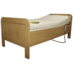 Elektrische Seniorenbed + Elektrische bodem 90x200 beuken kleur - Zonder matras