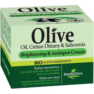 Herbolive Gezicht Crème Verhelderend & Tegen Vlekken *Olijfolie, Cretan Dittany & Zeekraal* 50ml