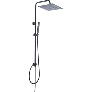 RVS Douchekop mat zwart 30 x 30 cm