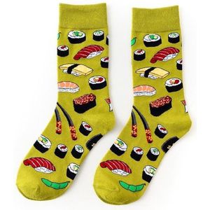 Sokken met mooie Sushi print groen