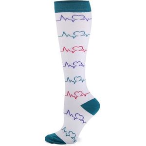 Compressie kousen ECG wave, werk, sport, rennen, reizen