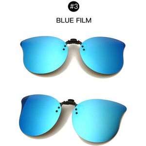 Clip on zonnebril meekleurend Cat eye blauw
