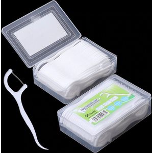 Tanden flosser - 50 stuks – tandenstoker flosser - Wit