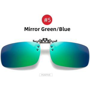 Clip on zonnebril ( blauw/groen) opklapbaar
