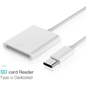 SD kaartlezer USB-C voor iPad pro (2018) -  MacBook en Samsung Galaxy - SD kaartlezer USB-C Voor IOS – Wit