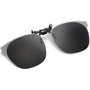 Clip on voorzetbril, cat eye, grijs, licht grijs frame