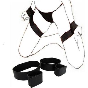 BDSM- sex handboeien- Enkelboeien- Volwassenen- Seksspeeltjes- Bondage- Boeienset voor handen bovenbenen en/ of enkel – Zwart
