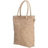 Zebra Trends Grote Schoudertas / Crossbodytas Dames - Natural Bag Kartel rits - Beige