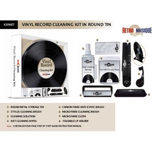 Vinyl Cleaning Kit deluxe met opvouwbare LP houder