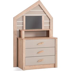 Cento commode ladekast huisje met spiegel kinderkamer jungle