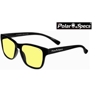 Polar Specs® Polariserende Nachtbril Wave Classic PS9011 – Shiny Black – Polarized Nightdriving – Small – Unisex