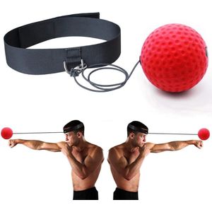 Boks Reflex Bal Reflextrainer - Boks training - zwart/ rood - 99 gram