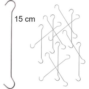 Ophanghaken - Metaal - 15 cm - 50 Ophanghaken
