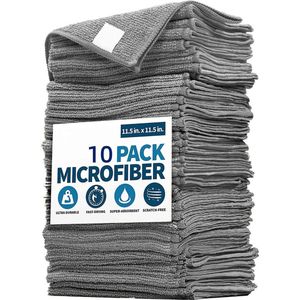 10 Stuks - Microfiber - Super Dunne Vezelreinigingsdoek - Waterabsorberen Vaatwassing - Multi-Vurige Reinigingsdoek - Huisreinigingsdoek - Keuken en Badkamerreinigingsdoek - Raamreinigingsdoek - Reinigingsmaterialen - Reinigingsgereedschap-Hergebruik