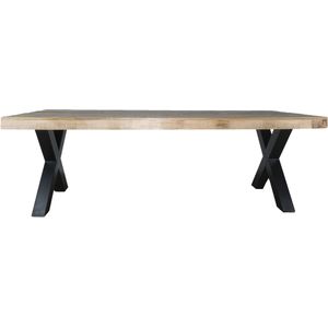 Home67 - Eettafel Deks - 180 cm - Mangohout - Metalen X-poot