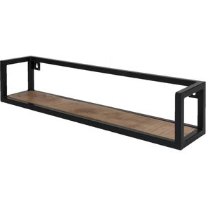 Vintage - Wandplank - 60 cm - Mangohout - Metaal