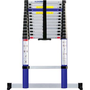 ALDORR Home - Telescoopladder 4,40 meter - met Stabilisatievoet en Soft closing