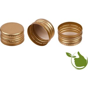 PP caps. 28 x 18 gedraaid goud 100 st.