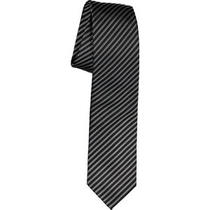 Michaelis stropdas, zwart-wit gestreept -  Maat: One size