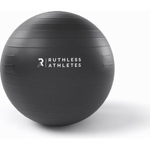 Fitness Ball - Ruthless Athletes - Stability Bal - 65cm Fitnessbal - Inclusief Instructie & Oefeningen Video - Yoga Bal - Gymbal - Swiss Ball - Balans Trainen - Thuis Sporten - Sportartikelen