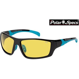 Polar Specs® Polariserende Nachtbril PS9026 – Black & Blue – Polarized Nightdriving – Medium – Unisex