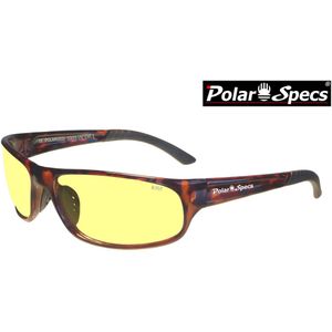 Polar Specs® Polariserende Nachtbril  Striker PS9023 – Tortoise Brown – Polarized Nightdriving – Small – Unisex