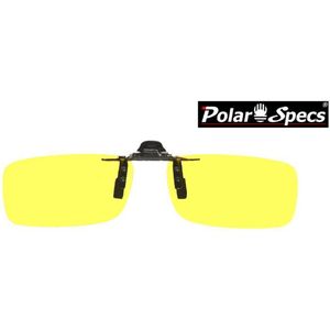 Polar Specs® 28x124 mm. Aluminium Opklapbare Voorhanger – Clip on Nachtbril – Brilclip – Voorzetbril – Polarized Nightdriving – Unisex