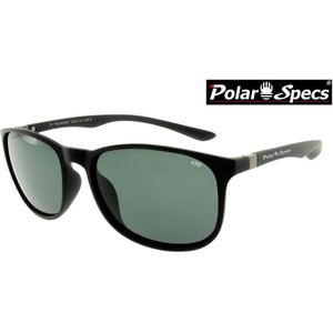 Polar Specs® Polariserende Zonnebril Continental PS9091 – Mat Black – Polarized Green – Small/Medium