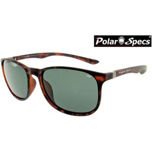 Polar Specs® Polariserende Zonnebril Continental PS9091 – Mat Tortoise Brown – Polarized Green – Small/Medium